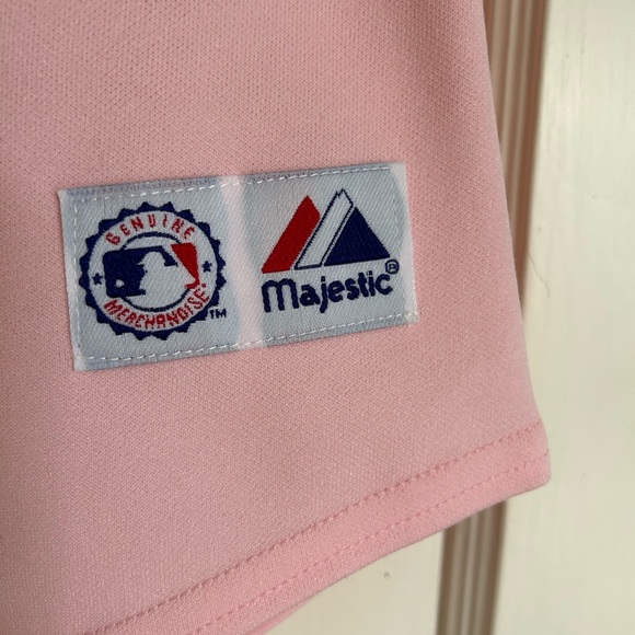 Majestic Pink Kids Red Sox Shirt - Picture 4 of 7